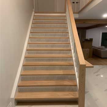 completed stairpan installation