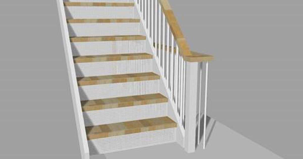 3D Rendering of Perforated Stairpans | SCS | Stair Components & Systems | a Division of Eberl Iron Works, Inc. | Buffalo, NY, USA