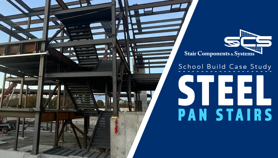 Steel Pan Stairs installed in a Middletown CT School Building | SCS | Stair Components & Systems | a Division of Eberl Iron Works, Inc. | Buffalo, NY, USA